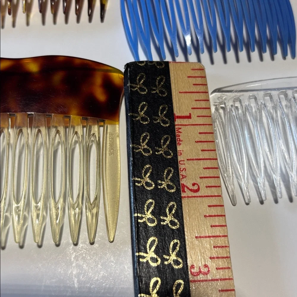 Vtg Goody Side Combs Hair Accessories Lot Of 12 USA Hong Kong Sets